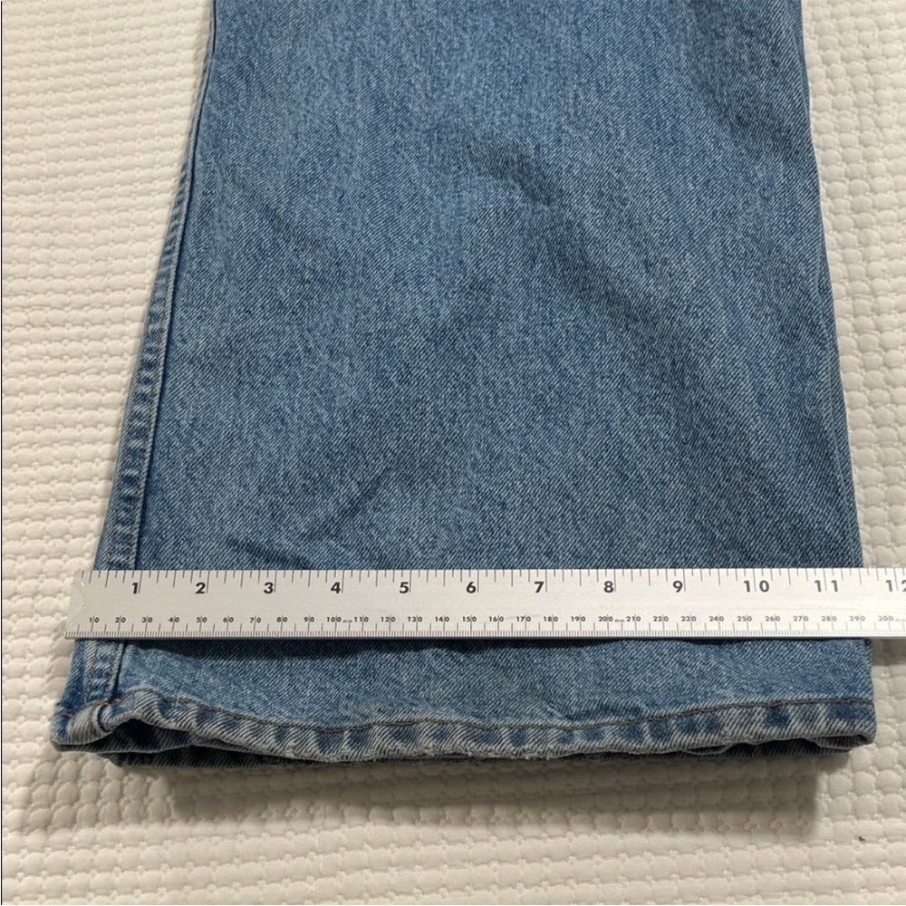 EB Denim Fold Over Waist Wide Leg Jeans street style USA actual sz 28 grunge - Picture 12 of 15